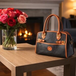 Dooney & Bourke Vintage  Black and Tan Satchel